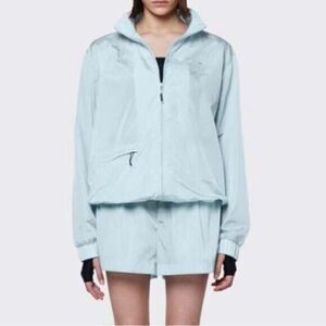 NWT Rains Unisex Track Jacket - Color Sky Blue Lightweight Zipper Closure Size M